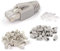 VCE 1.ª generación 10 Unidades Conector RJ45 Cat7 Cat6a para Cable de Red Cat7 Cat6a Apantallado con Guia y Funda de Cable Gris