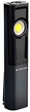 Ledlenser Unisex, IW7R Arbeitslicht mit flexiblem Kippmechanismus und Ladeschale, Wiederaufladbar, Black, S