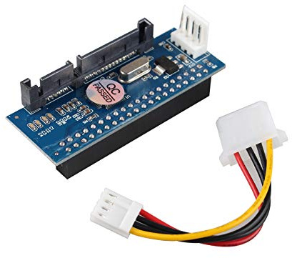 Futheda Adaptador para Disco Duro SATA de 3,5 IDE a Serial ATA (módulo PCB, 4 Pines, Cable IDE de alimentación Paralelo a la Tarjeta de Puerto Serie)