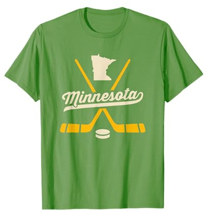 Vintage Minnesota Ice Hockey Sticks Sports Team Fan Gift T-Shirt
