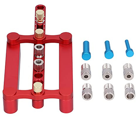 Guida per la Foratura del Tassello, Posizionatore per la Lavorazione del Legno in Lega di Alluminio, Tassello Tondo Perno di Legno Tondo Punzonatrice per Bastoncini di Legno,