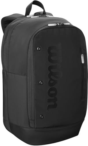 Wilson Tennis-Rucksack Noir Tour, Bis zu 2 Tennisschläger, Für Herren und Damen