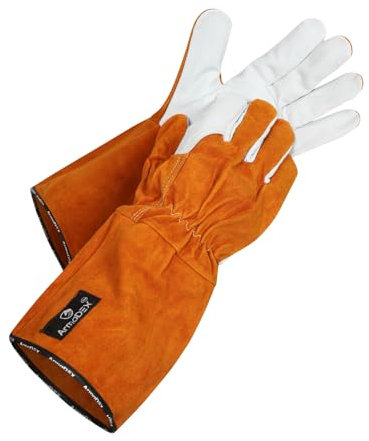ArmaDEX Mens Heat Resistant Leather Protective TIG Welding Gauntlet Gloves (1, L)