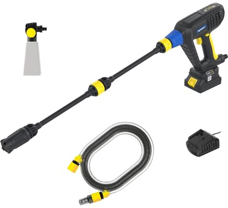 Michelin Hidrolimpiadora Portátil MPX 250EDS | Batteria Recargable (18V) incluida | para Vehículos y Automóviles | con Boquilla 4 en 1 Multiuso | con Sistema de Doble Velocidad