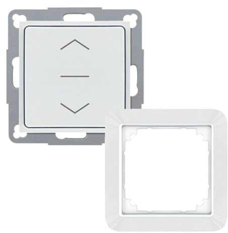 Wippschalter Rollladenschalter mit Mittelstellung und Rastfunktion Kompatibel mit Merten 1-M (System M)