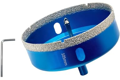 Teronbeta 105 mm diamantborr med centreringsguide, professionell diamantborrmaskin för kakel, porslin, glas, marmor och keramik
