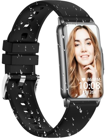 Montre connectée pour femme - Podomètre - Étanche IP68 - Avec 123 modes sportifs - Avec moniteur de fréquence cardiaque SpO2 - Moniteur de sommeil - Contrôle de la musique - Montre de fitness pour