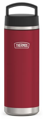 THERMOS Icon Beverage Bottle 0.71 L, Red/Berry Matt, Stainless Steel Thermos Flask, 710 ml, Insulated Drinking Bottle, 18 Hours Hot / 24 Hours Cold, Dishwasher Safe, Completely Leak-Proof, BPA-Free