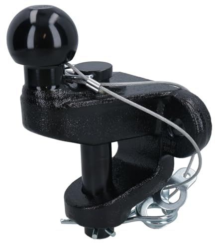 AB Tools 3.5 Ton Tow Bar Towing Ball And Pin Eye Coupling 50mm Ball 25mm Pin Black