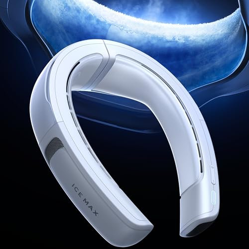 RANVOO AICE LITE Plus 2025 Max Cooling Airflow [No.1 Coolest & Most Durable] Neck Air Conditioner, Ultimate Personal AC & Warmer 6000 mAh Rechargeable Neck Fan Blow Cold Air, Gifts for Mom/Dad, White