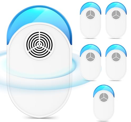 2025 Upgraded Version Ultrasonic Repeller 6 Packs, Indoor Ultrasonic Repellent Insect Defense for Bugs for Roach, Bugs,Pest,Rodent, Mouse, Ant, Mosquito, Mice, Spider, Electronic Plug in Pest Control