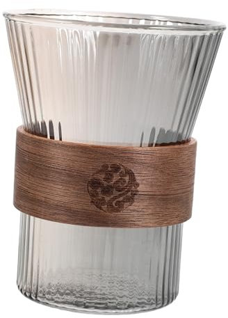 WESIEVYA Bicchiere da Bagno Trasparente per Spazzolini Elegante Coppa per Collutorio con Design Ergonomico Multifunzionale E Facile da Pulire