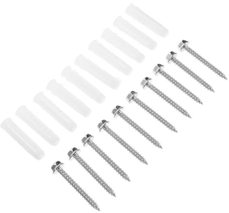 JEWEDECO 10sets Kit Di Tasselli e Viti Per Muro Cartongesso Set Ancoraggi Per Montaggio Tv Su Pareti Calcestruzzo Facile Installazione e Supporto Affidabile