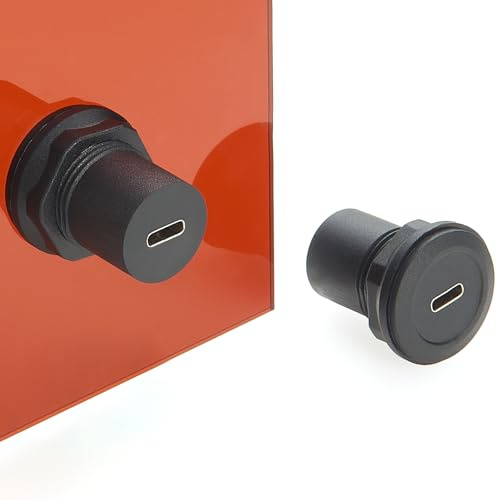 Plinkwirekb Convertisseur USB C Coupleur Extender Panneau Passthrough Socket USB 3.1 C Femelle vers Femelle Connecteur USB C Prise Jack 1pc