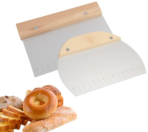 2 PCS Utensile da Cucina Rotelle Tagliapizza, Utensile da Cucina Rotelle Tagliapizza Multiuso, Raschietto per Pasta, Tarocco per Impasti, Strumenti Professionali per Forno e Cucina