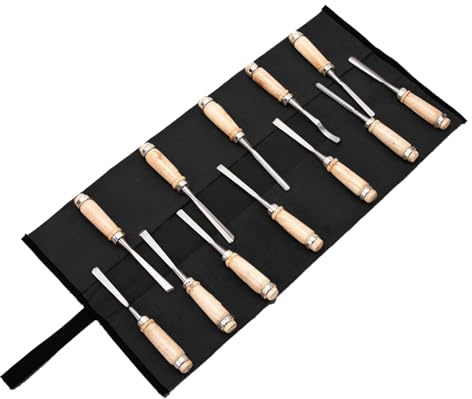 Spanner Organiser,Waxed Canvas Chisel Roll,Screwdriver Spanner Roll,Multi-Purpose Tool Roll,Tool Pouch Bag,Woodworking and Carving Hand Tool Storage Organizer,Tool Gifts for Men