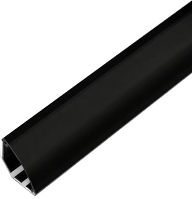 Canalina Passacavi Pavimento, Passacavis, Protezioni per Cavi Angolari in PVC con Strisce Adesive per Casa/magazzino/fabbrica/ufficio(Black,1x1.7cm/0.4x0.7in)
