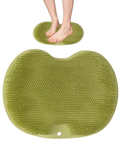 Tappetino Scrubber Per Piedi Base Di Pulizia In Silicone Antiscivolo | Tappetino Massaggiante Per Piedi Per Vasca Da Bagno, Vasca Palestra, Pavimento Del Bagno, Spa, Casa, Viaggio, Quotidiano