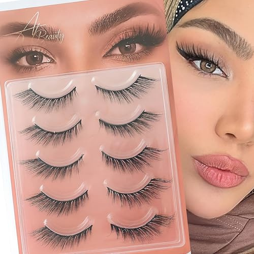 AT Beauty False Eyelashes – Lifted & Wide Eye Effect, Bold Definition, Lightweight & Reusable (Segmented Wiapy) (V+ Code)