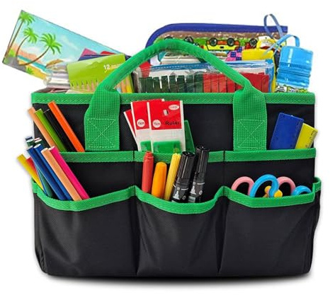 Generico Borsa per attrezzi da giardino, borsa per riporre oggetti da giardino | Borsa porta attrezzi da con grande capacità | Organizzazione borsa tote con tasca a scomparti multipli per artigianato