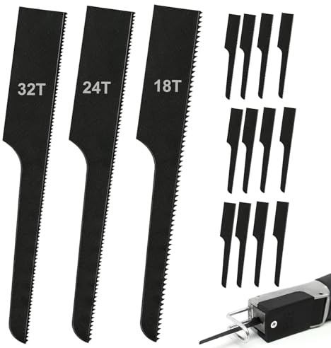 15 Stück Sägeblätter für Druckluftsäge, 18T 24T 32T Karosseriesäge Ersatz Bimetall Luftsägeblatt Schnittstark Luftsäge Blätter Druckluft Sägeblatt zum Metall Kunststoff Fiberglas