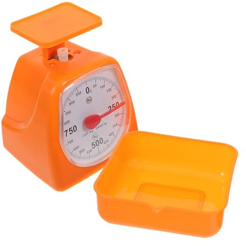 WOONEKY Bilancia Meccanica da Cucina 1kg e 2kg Quadrante Fisso, Bilancia Analogica Portatile per Esperimenti Didattici in Laboratorio Colore Casuale