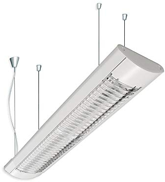 Lampenlux Rasterleuchte Raffi G13 Pendellampe warmweiß 3000K (weiß, 73 cm)