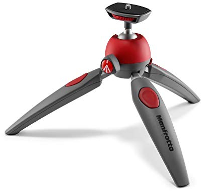 Manfrotto MTPIXIEVO-RD Treppiedi da Tavolo a 2 Sezioni, Rosso