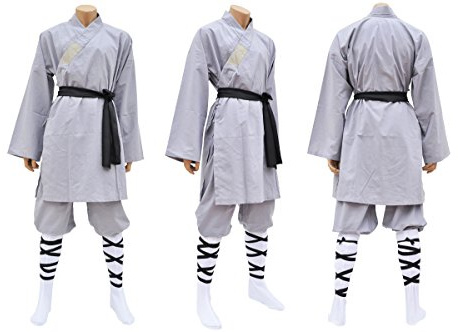 Shaolin-Anzug, Baumwolle, grau L grau