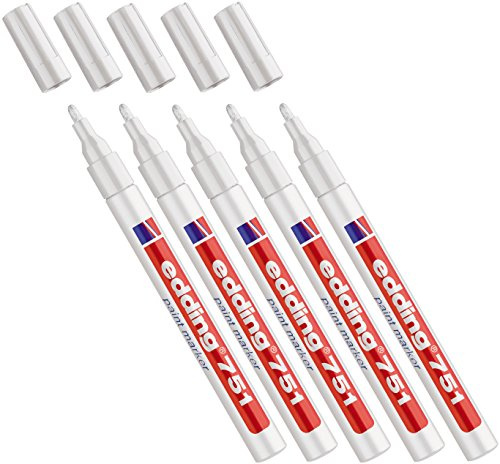 edding Lackmarker 751 (5 Stifte, weiß)