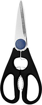 HENCKELS Kitchen Shears, Made in Japan, Kitchen Scissors, Multi-Purpose Scissors with Stainless Steel Blades, Built-In Bottle Opener & Soft Grip – Dishwasher Safe