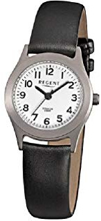 REGENT Damenuhr Titan mit Lederband F-871