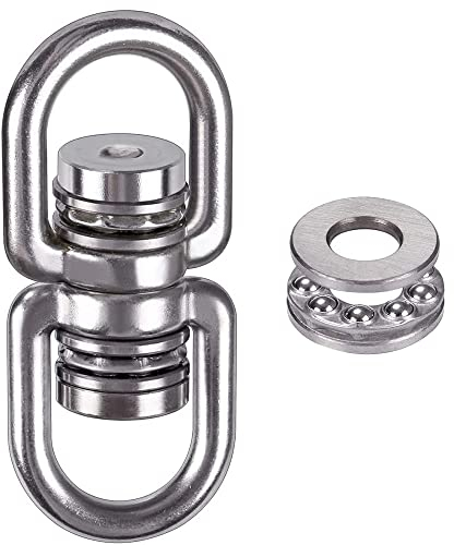 SELEWARE girevole in acciaio inossidabile con supporto girevole,fino a 540kg 360°dispositivo di rotazione accessorio per appendere sedia per amaca,corda da arrampicata,yoga aerea, girevole per bambin