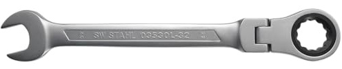 SW-Stahl 03530L-32 - Llave combinada (32 mm, con articulación)