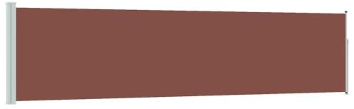 vidaXL Seitenmarkise Ausziehbar Sonnenschutz Sichtschutz Windschutz Seitenrollo Markise Seitenwandmarkise Balkon Garten Terrasse 120x500cm Braun