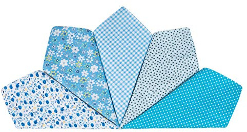 HOULIFE Pañuelos de tela para mujer de algodón puro, para uso diario, 5/10 unidades, 36 x 36 cm, regalo para el día de la madre, multicolor, 36x36cm