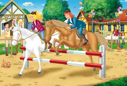 Schmidt Spiele 56570 Bibi & Tina, Reitturnier auf dem Martinshof, 200 Teile Kinderpuzzle
