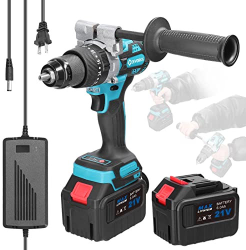 Hogar 3in1 Multifuctional 13mm Impact Drill 21V 120Nm Martillo Taladro Mini Destornillador Eléctrico Rotación Formas Ajuste 20+1 Engranajes de Torques Ajustable
