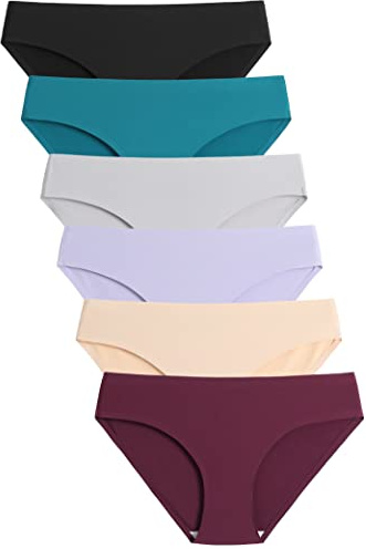 Caterlove Women's Seamless Underwear No Show Panties 6 Pack (C, Small)