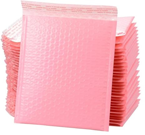 DERAYEE 30 Stück Rosa Luftpolsterumschläge Versandtaschen,18x23cm selbstklebende Gepolsterte Briefumschläge für Warensendung