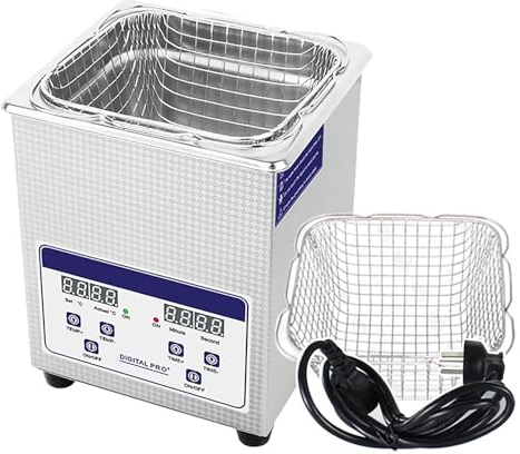 Limpiador Ultrasónico De 2 L, Limpieza En 30 Minutos, Funcionamiento con Pantalla Táctil, Calentamiento Automático, para Joyas, Anillos, Gafas, Dentaduras Postizas, Eliminación De Aceite