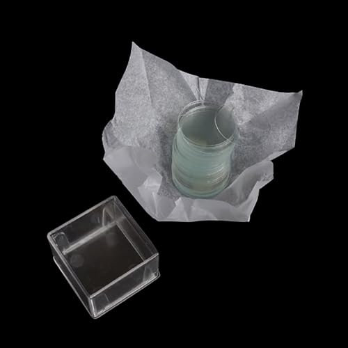 100 stücke Transparent Objektträger Deckgläser Deckgläser 20x20mm for Mikroskop(Round diameter 18mm)