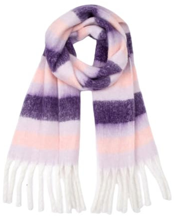 GIBZ Karierter Schal für Damen Bunt Extra Lang und Groß Schal mit Quaste Deckenschal für Winter, 230x35cm