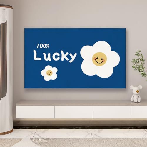 JANEMUA Copertura per display TV all-inclusive, protezione per schermo TV a tema cartoni animati, elastica, antipolvere, universale, per superfici curve/desktop, A||40-45