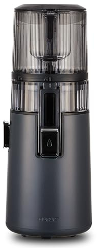 Hurom H70FT Nouveau Slow Juicer | Presse à froid électrique | Extracteur de jus pour légumes et fruits | Capacité de 1,8 L | Fonction d'extraction automatique | Sans BPA | Garantie 15ans | Gris Titane