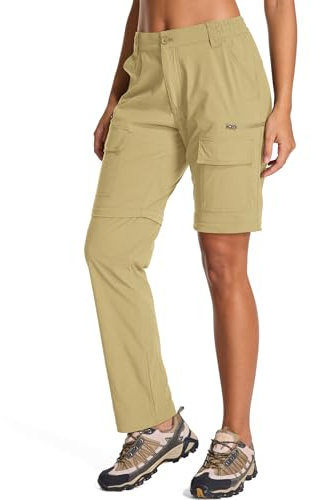 Jogwits Pantaloni da trekking con cerniera da donna, pantaloni da donna leggeri, convertibili, ad asciugatura rapida, rimovibili, traspiranti, ad asciugatura rapida, ideali per safari, estate e lavoro