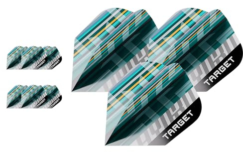 Target Darts Hydro Pro Ultra No. 6-Dart-Flights, 9er-Set | Profi-Zubehör, Multipack-Flight-Sets, Dart-Flight-Set, blau/grün