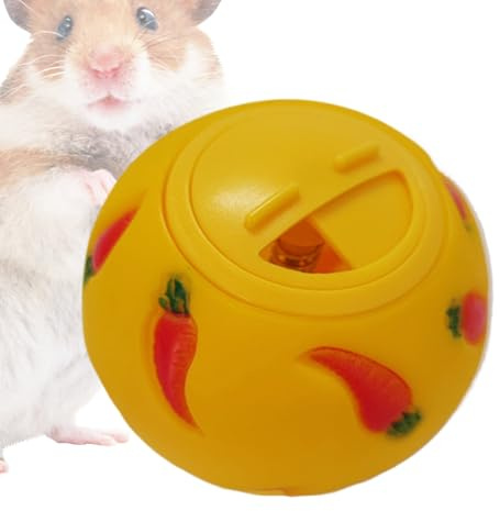 GTFYUDGH 7,5 x 7,5 cm PVC Leckerli-Kugel für Kaninchen, Kaninchenspielzeug, Futterspender, Leckereiball, Igel, Lebensmittelball, Puzzle, Snackball, Puzzle-Feeder