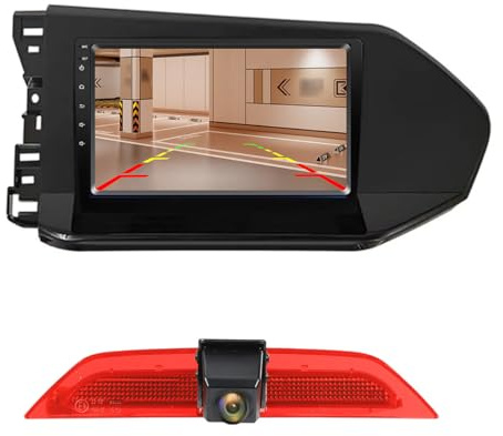 Dynavsal Android Car Radio with GPS Navigation WiFi, Bluetooth, Phone Mirrorlink + HD Night Vision Brake Light Reversing Camera Replacement for VW Caddy 2021-2024/Ford Transit Tourneo Connect 2021