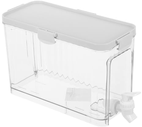 LALADEFIEE Jarra Infusora De Agua Fría Con Grifo 4 Litros Plástico Seguro Contenedor De Bebidas Refrescantes Para Hogar Oficina y Cafetería